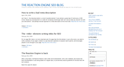 Desktop Screenshot of blog.reactionengine.com